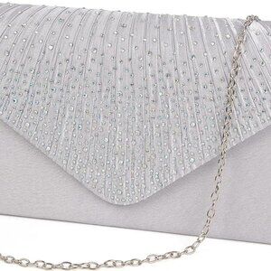 Clutch Purse Satin Small Crossbody Evening Bag for Formal Events